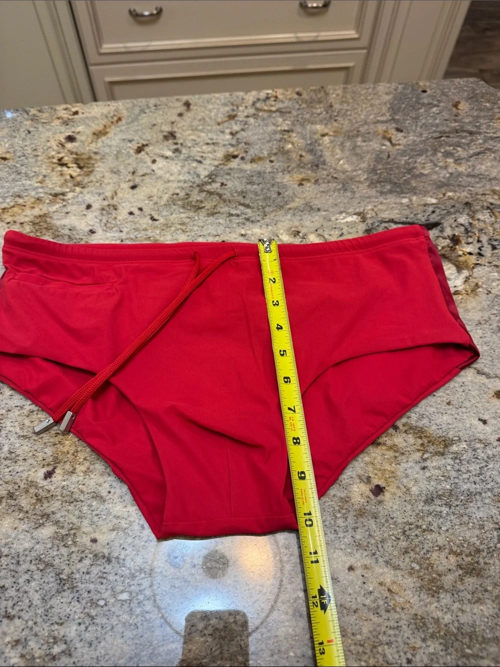 Vilebrequin Depuis 1971 Red Men's Swim Briefs with Drawstring